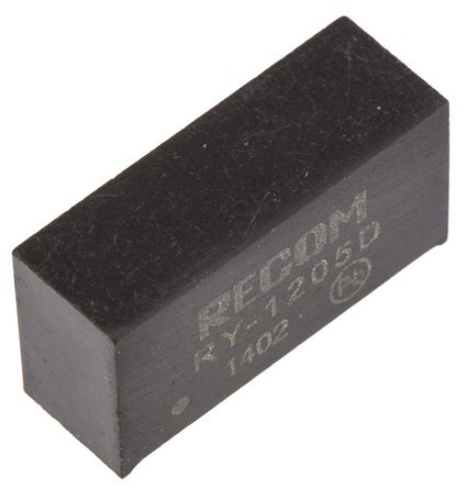 Recom - RY-1205D - Recom RY ϵ 1W ʽֱ-ֱת RY-1205D, 11.4  12.6 V ֱ, 5V dc, 100mA, 1kV dcѹ, 58%Ч, SIPװ		