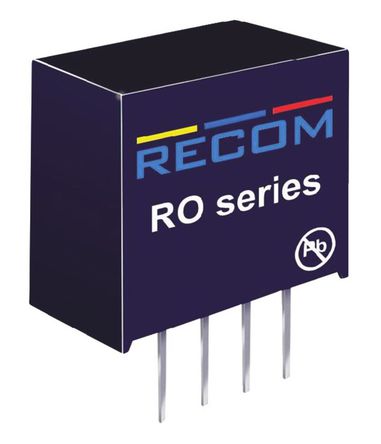 Recom - RO-1205S/P - Recom RO ϵ 1W ʽֱ-ֱת RO-1205S/P, 10.8  13.2 V ֱ, 5V dc, 200mA, 1 (Tested for 1 Second)kV dcѹ		