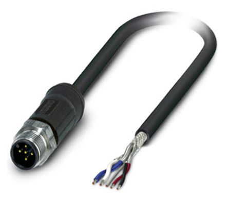 Phoenix Contact - 1410473 - Phoenix Contact 1410473 IP65, IP67, IP68, IP69K M12  ն˽ͷ 4 о , 4 A 60 V 0.25źţmm20.34Դmm20.38ߣmm2		