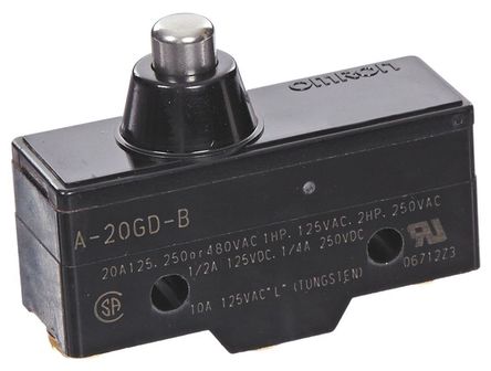 Omron - A-20GD-B - Omron IP00 ٶ λ A-20GD-B, , SPDT, /, 500V		