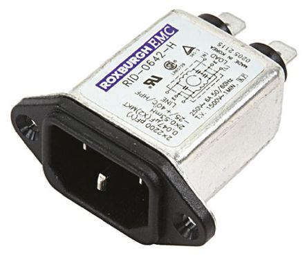 Deltron - RID1042H - Deltron 尲װ IEC ˲ ͷ RID1042H, װƬ˽, 10A, 250 V /ֱ		