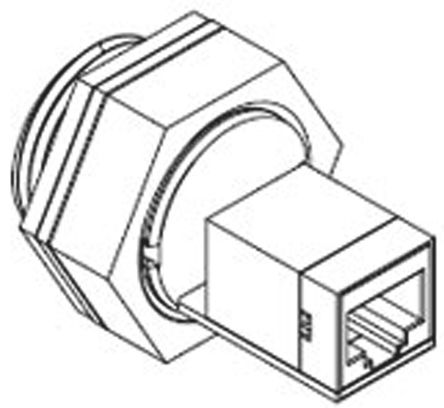 Molex - 130055-0001 - Molex IP67 ñ PCBװ RJ45  130055-0001, 38.1mmֱ		