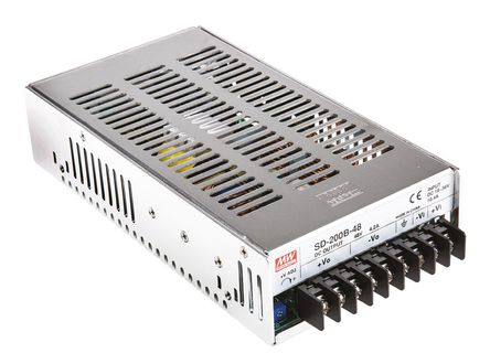 RS Pro - SD-200B-48 - RS Pro 200W ʽֱ-ֱת SD-200B-48, 19  36 V ֱ, 48V dc, 4.2A, 1.5kV acѹ, 86%Ч		