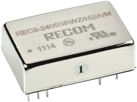 Recom - REC8-2412SRWZ/H2/A/M - Recom REC8 ϵ 8W ʽֱ-ֱת REC8-2412SRWZ/H2/A/M, 9  36 V ֱ, 12V dc, 666mA, 2kV dcѹ, 85%Ч, DIPװ		