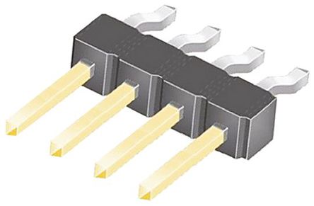 Samtec - TSM-104-02-L-SH - Samtec TSM ϵ 4· 2.54mmھ (1) ֱ Ź TSM-104-02-L-SH, Ӷ˽, 7A, 氲װ		