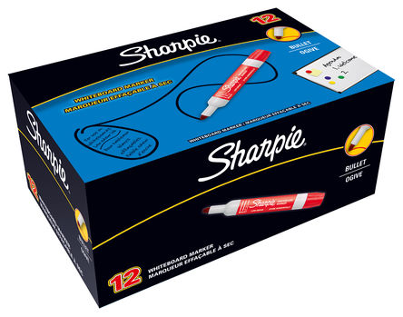 Sharpie - S0743891 - Sharpie 子弹形 白板笔 S0743891, 12支 红色笔		