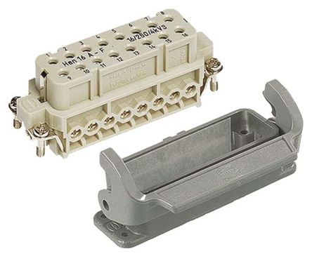 Harting - 09200160301+09200162812 - Harting Han A ϵ 16 + PE   󸺺ɵԴ׼ ׼ 09200160301+09200162812, M3 Ƴߴ, 16A, 250 V 		
