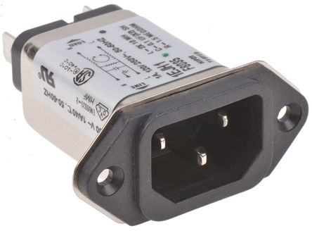 TE Connectivity - 1EJH1 - TE Connectivity װ C14 IEC ˲ ͷ 6609008-1, ζ˽, 1A, 250 V 		