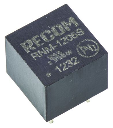 Recom - RNM-1205S - Recom RNM ϵ 1W ʽֱ-ֱת RNM-1205S, 5V dc, 200mA, 1kV dcѹ, 70  78%Ч, DIPװ		