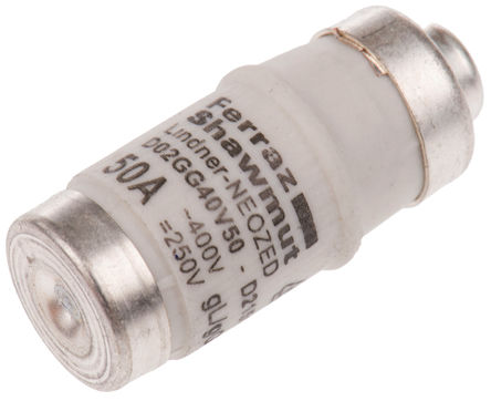 Mersen - D215191P - Mersen 50A D02ߴ gG Neozed ۶ D215191P, 400V ac		