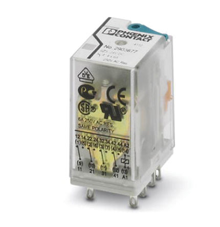Phoenix Contact - 2903681 - Phoenix Contact 2903681 4 ˫ ʽ Ǳ̵, 125V dc		