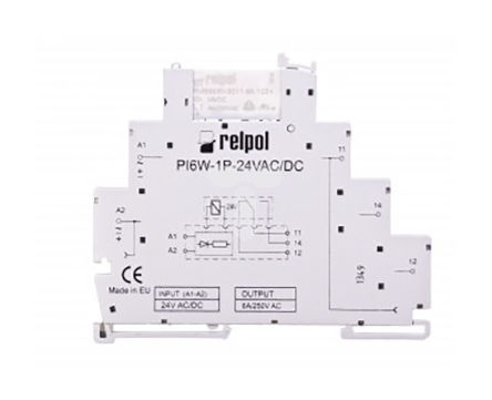 Relpol - PIR6W-1P-24VAC/DC - Relpol PIR6W-1P-24VAC/DC ˫ DIN ӿڼ̵ģ, 6A, 26.4V		