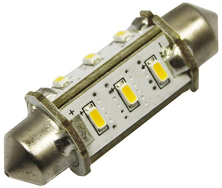 JKL Components - LE-3042-02WW - JKL Components 暖白色光 尖浪形 LED 车灯 LE-3042-02WW, 42 mm长, 30 V 直流 70 mA, 55 → 65 lm		