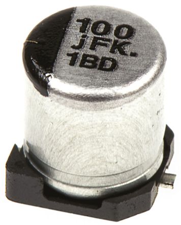 Panasonic - EEEFK0J101UR - Panasonic FK SMD ϵ 6.3 V 100F SMD  EEEFK0J101UR, 20%ݲ, 700m(ֵ), +105C, Cװ		