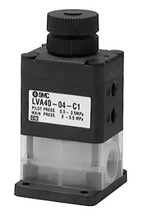SMC - LVA20A-02N-C1 - SMC LVA20 ϵ 2˿ Ծķϩ ŷ LVA20A-02N-C1, 0.5 MPa, 1/4in˿, NC		
