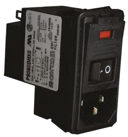 TE Connectivity - PS0S0DHX0 - TE Connectivity Ƕʽ C14 IEC ˲ ͷ PS0S0DHX0, 5 x 20mm۶, ζ˽, 10A, 250 V 		