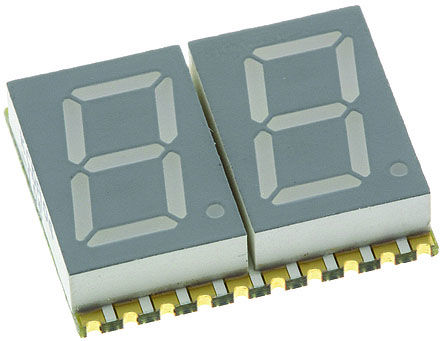 Kingbright - KCDC04-123 - Kingbright KCDC04 ϵ 2ַ 7  ɫ LED  KCDC04-123, 11 mcd, ҲС, 10.2mmַ, 氲װ		