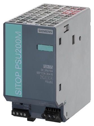 Siemens - 6EP1334-3BA10-8AB0 - Siemens SITOP ϵ 240W ģʽ DIN Դ 6EP13343BA108AB0, 91%Ч, 264V ac, 10A, 24V dc 24V dc/		