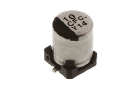Panasonic - EEEFC1C100R - Panasonic FC SMD ϵ 16 V ֱ 10F SMD  EEEFC1C100R, 20%ݲ, +105C		