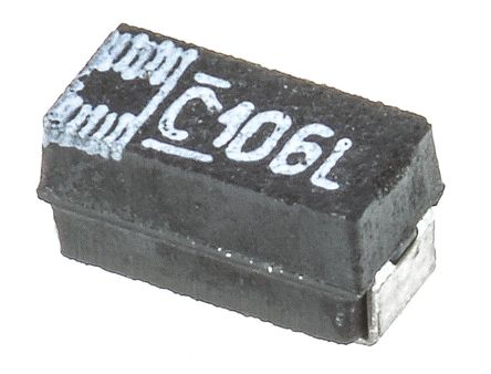 Vishay - 593D106X9016A2TE3 - Vishay 593D ϵ 10F ±10% SMD  593D106X9016A2TE3, 16 V ֱ, 3216-18 װ, 1.7 ESR, +125°C		