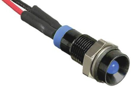 RS Pro - Q6R3BXXB24E - RS Pro Q6R3BXXB24E 3 mm  ɫ LED ָʾ, ߽Ӷ, 6mmװ׳ߴ, 24 V ֱ		