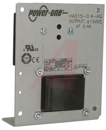 BEL POWER SOLUTIONS INC - HAD15-0.4-AG - BEL POWER SOLUTIONS INC ʽ ǶʽԵԴ HAD15-0.4-AG, 100  264V ac, -15 V, 15 V, 400mA, 12W, 55%Ч		