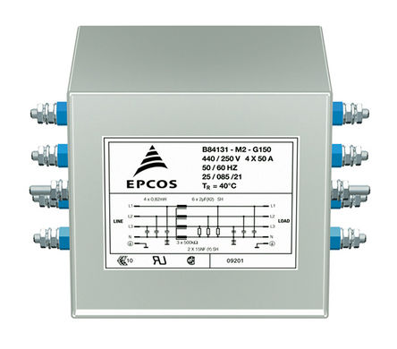 EPCOS - B84131M1G135 - EPCOS B84131-M ϵ 35A 440 V ac, 60Hz װ RFI ˲ B84131M1G135, ˿Ӷ		