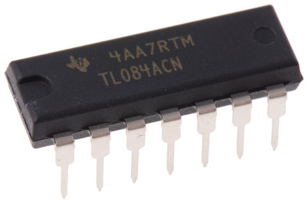 Texas Instruments - TL084ACN - Texas Instruments TL084ACN ��· ����Ŵ���, 3MHz���������, 14���� PDIP��װ		