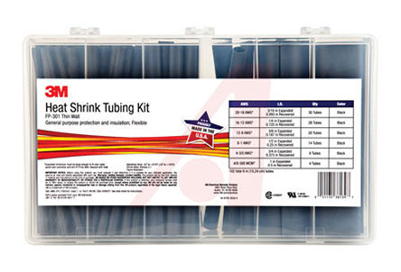 3M - FP301 TUBING KIT (BLK) - 3M FP-301 ϵ ɫ ϩ ׹ FP301 TUBING KIT (BLK), 2:1, 4.8 mm, 6.4 mm, 9.6 mm, 12.7 mm, 19.1 mm, 25.4 mmֱ, 152.4mm		