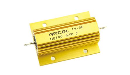 Arcol - HS100 47R J - Arcol HS100 ϵ HS100 47R J 100W 47 5%  尲װ̶ֵ, Ӷ, Ƿװ		