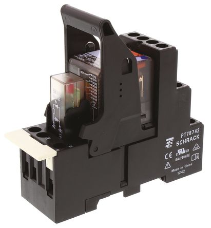 TE Connectivity - PT5L7LC4 1415535-9 - TE Connectivity PT5L7LC4 1415535-9 4 ˫ DIN Rail Ǳ̵, 6 A, 24V dc		