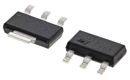 STMicroelectronics - LD1117S50TR - STMicroelectronics LD1117S50TR LDO ѹ, 5 V, 1.3A, 1%ȷ, 3 + Tab SOT-223װ		