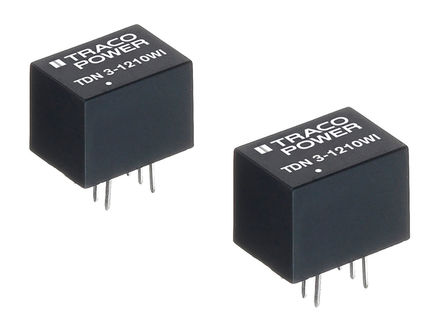 TRACOPOWER - TDN 3-1221WI - TRACOPOWER TDN 3WI ϵ 3W ʽֱ-ֱת TDN 3-1221WI, 4.5  18 V ֱ, 5V dc, Maximum of 300mA, 1.5kV dcѹ		