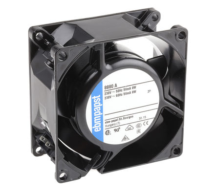 ebm-papst - 8880A - ebm-papst 8880 ϵ 9W 230 V   8880A, 29m3/h, 1750rpm, 80 x 80 x 38mm		