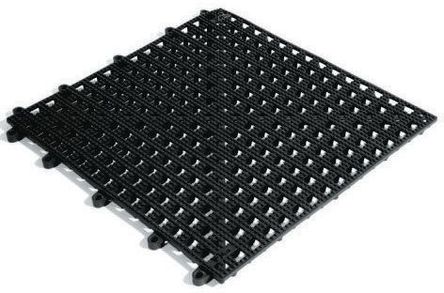 COBA - FD010001 - COBA FD010001 黑色 PVC 粗糙织纹 抗疲劳地垫, 300mm x 300mm x 13mm		