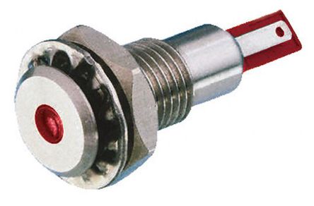 Bulgin - DX0505/RD/24 - Bulgin DX0505/RD/24 5 mm  ɫ LED ָʾ, ƬӶ, 12.2mmװ׳ߴ, 24 V ֱ		