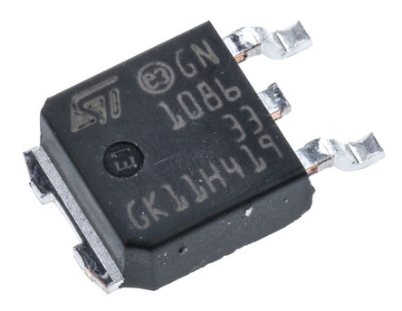 STMicroelectronics - LD1086DT33TR - STMicroelectronics LD1086DT33TR LDO ѹ, 3.3 V, 1.5A, 1%ȷ, 3 DPAKװ		