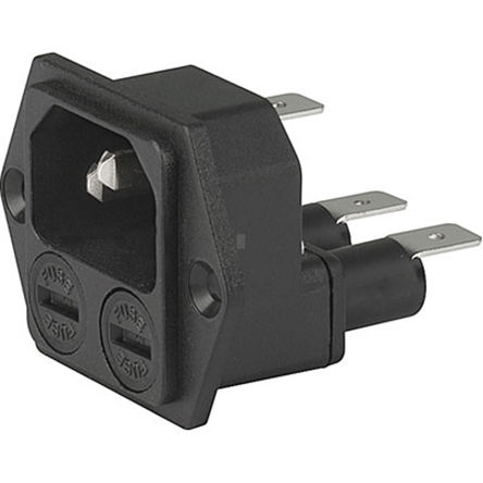 Schurter - 4707.2000 - Schurter ݶװ C14C18 ͷ IEC  4707.2000, ۶ߴ5 x 20mm, Ӷ˽, 10A, 250 V 		