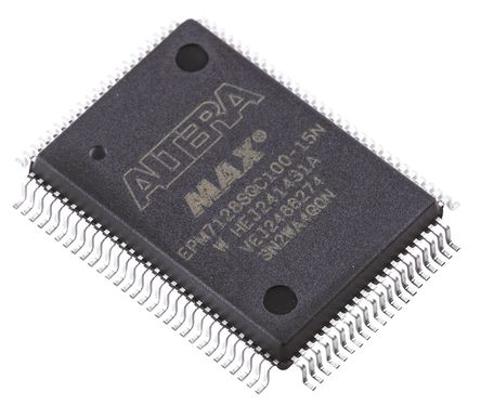 Altera - EPM7128SQC100-15N - EPM7128SQC100-15N,  7000Sϵ ӿɱ߼豸 CPLD, EEPROM洢, 128굥Ԫ, 84 I/O, 8߼, ISP, 100 PQFPװ		