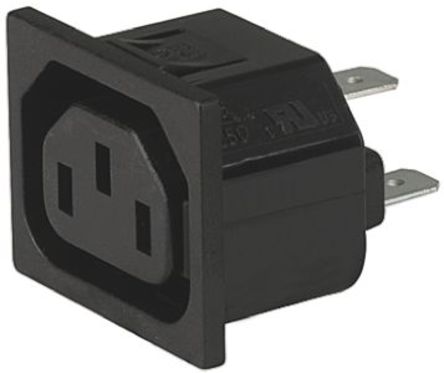 Schurter - 4723.0000 - Schurter Ƕʽ C13 IEC ͷ 4723.0000, Ӷ˽, 15A, 250 V 		