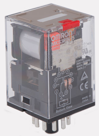 Omron - MKS3PIN-5 AC110 - Omron MKS3PIN-5 AC110 3 ˫ PCB װ Ǳ̵, 10 A, 110V ac		