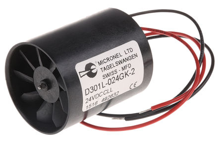 Micronel - D301L-024GK-2 - Micronel D300L ϵ 0.53W 24 V ֱ  D301L-024GK-2, 8.76m3/h, 13750rpm, 30 (Dia.) x 36mm		