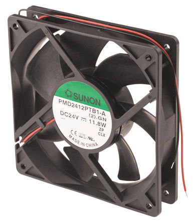 Sunon - PMD2412PTB1-A(2).GN - Sunon PMD ϵ 11.8W 24 V ֱ  PMD2412PTB1-A(2).GN, 255m3/h, 4500rpm, 120 x 120 x 25mm		