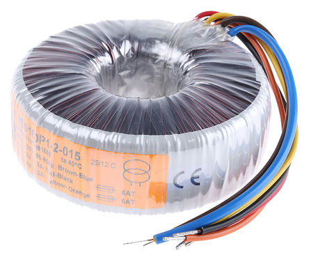 Nuvotem Talema - 0160P1-2-015 - Nuvotem Talema 160VA 2 αѹ 0160P1-2-015, 2 x 15V acμѹ, 105 (Dia.) x 42mm, 4.5kV acѹ		