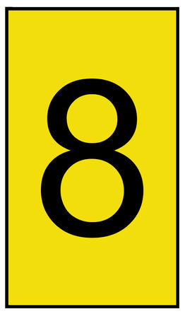 HellermannTyton - 901-10703 - HellermannTyton HO50 ϵ 500װ Ƶ׺ й̶ ±ʶ 901-10703, 4mm, 1.7  3.6mmֱ, ӡ"8"ͼ		