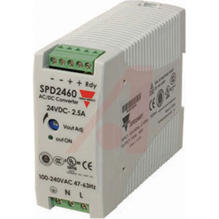 Carlo Gavazzi - SPD12601 - Carlo Gavazzi 60W ģʽ DIN Դ SPD12601, 86%Ч, 264V ac, 5A, 12V dc 12V dc/		