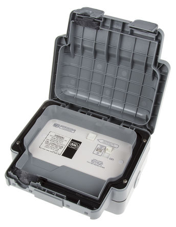 MK - K56301GRY - MK Masterseal plus ϵ IP66 BS ׼ 13A ɫ ̼ RCD  K56301GRY, ̰忪, 1 30mA,  110mm  157mm		