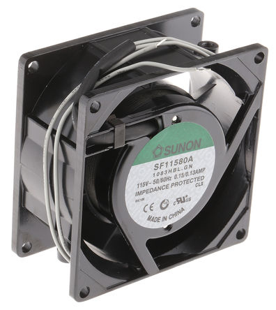 Sunon - SF11580A/1083HBL.GN - Sunon SF ϵ 12W 115 V   SF11580A/1083HBL.GN, 52.7m3/h, 2850rpm, 80 x 80 x 38mm		