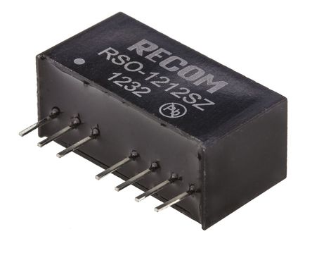 Recom - RSO-1212SZ - Recom RSO ϵ 1W ʽֱ-ֱת RSO-1212SZ, 4.5  18 V ֱ, 12V dc, 83mA, 1kV dcѹ, 77  83%Ч		