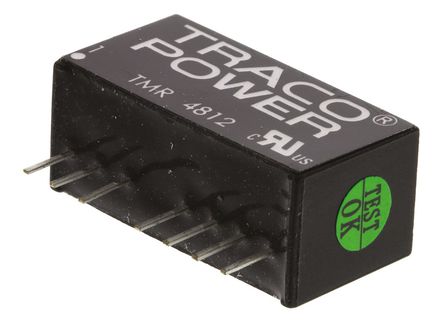TRACOPOWER - TMR 4812 - TRACOPOWER TMR 2 ϵ 2W ʽֱ-ֱת TMR 4812, 36  75 V ֱ, 12V dc, 165mA, 1.6kV dcѹ, 83%Ч, SIP 8װ		